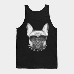 French Bulldog with collar and sunglasses Tank Top